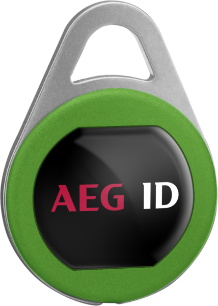 Keyfob metaL green 3D Logo